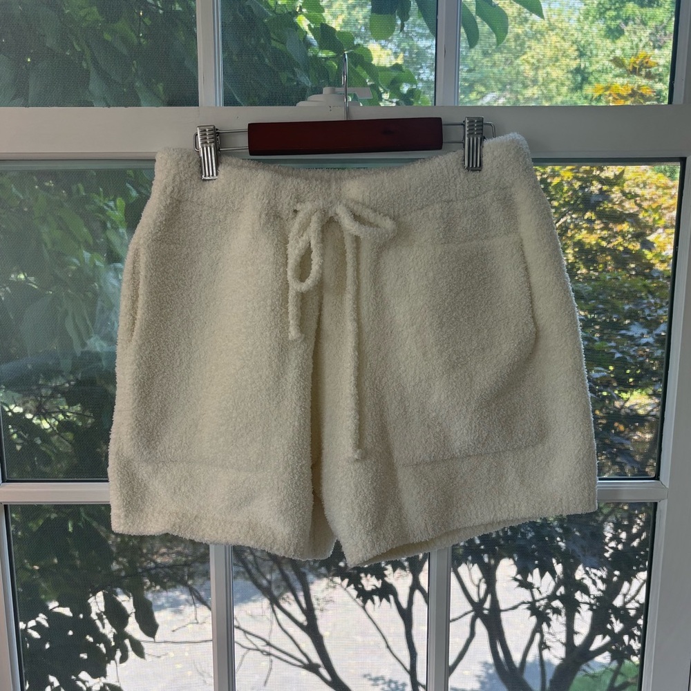 Cream Cozy Pajama Shorts for Relaxing Evenings